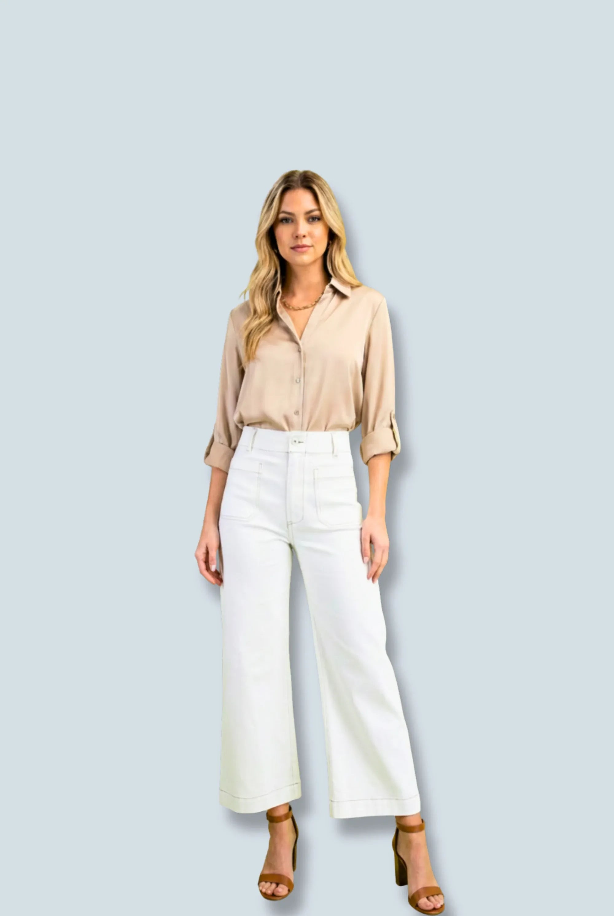 eBoutike Bottom Cropped Wide Leg Pants