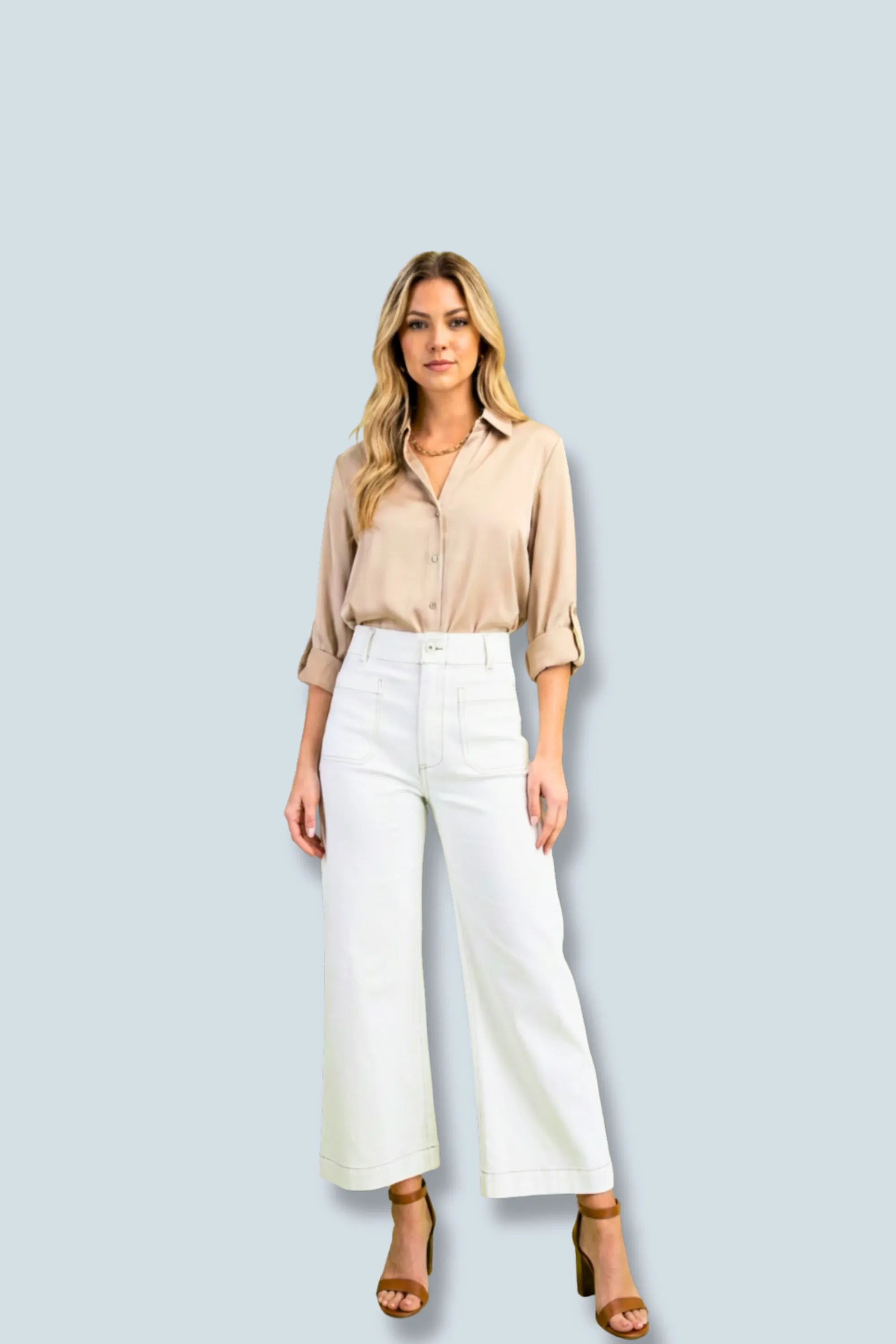 eBoutike Bottom Cropped Wide Leg Pants
