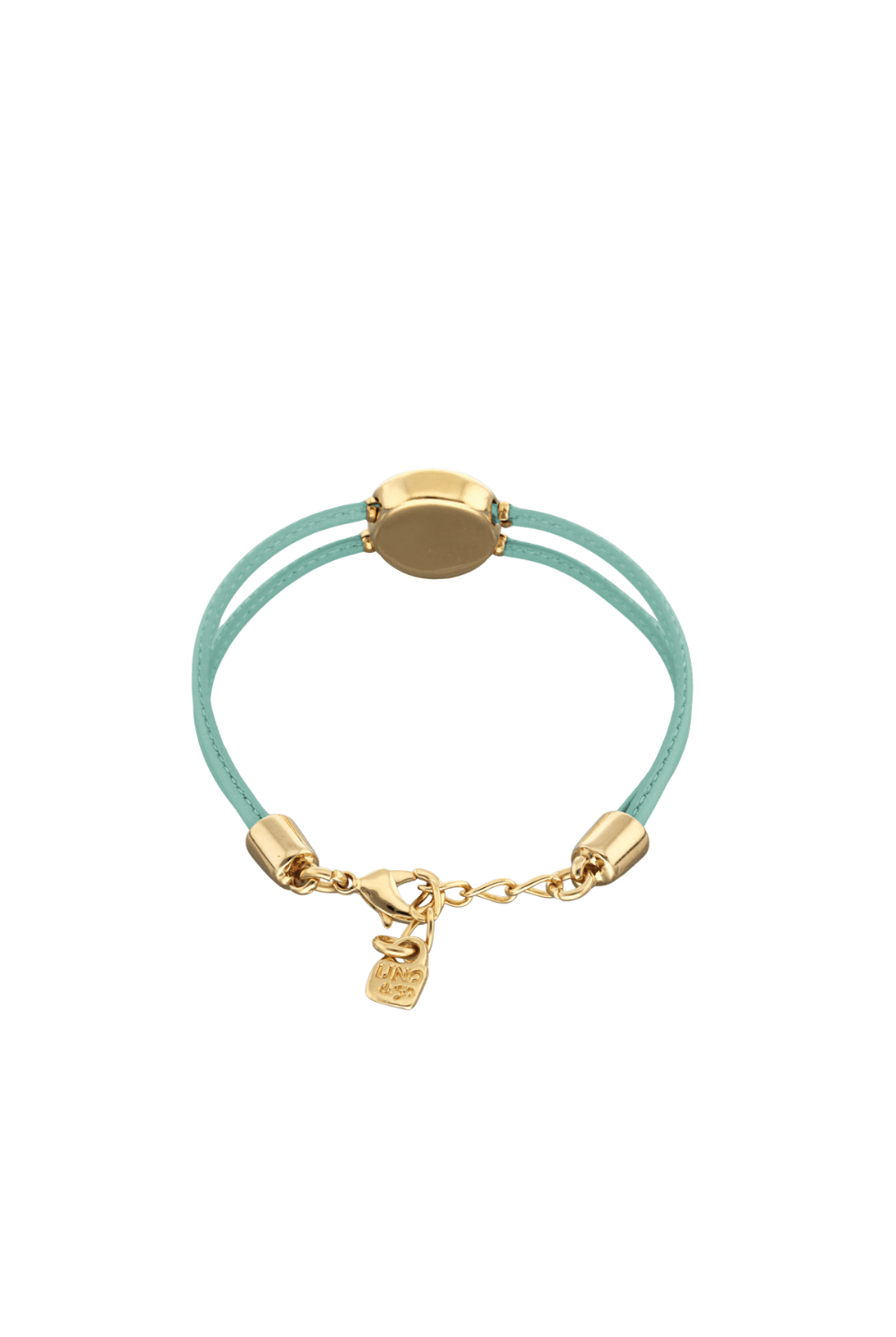 UNOde50 Bracelet Double leather birthstone bracelet with eye