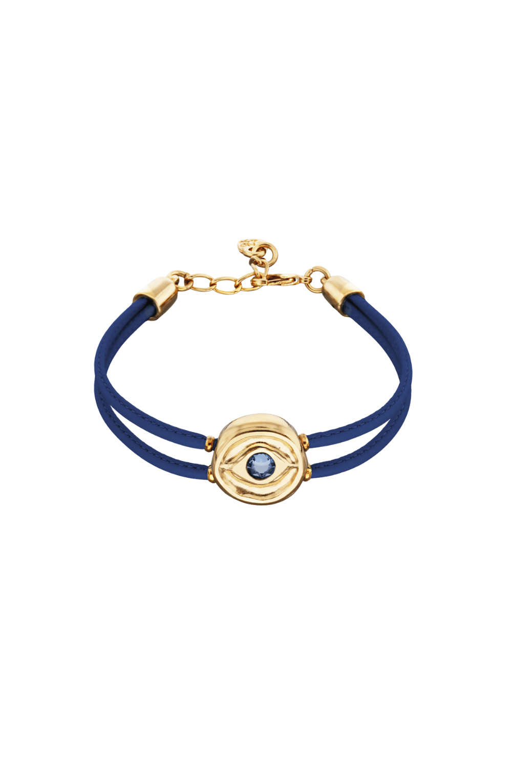 UNOde50 Bracelet Double leather birthstone bracelet with eye