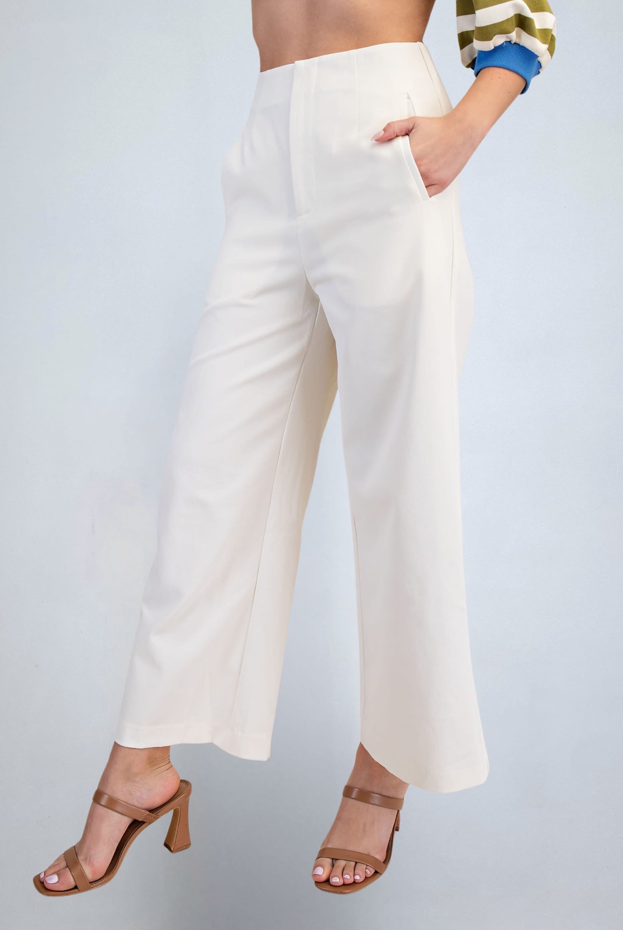 eBoutike Bottom High Waist Wide Pants