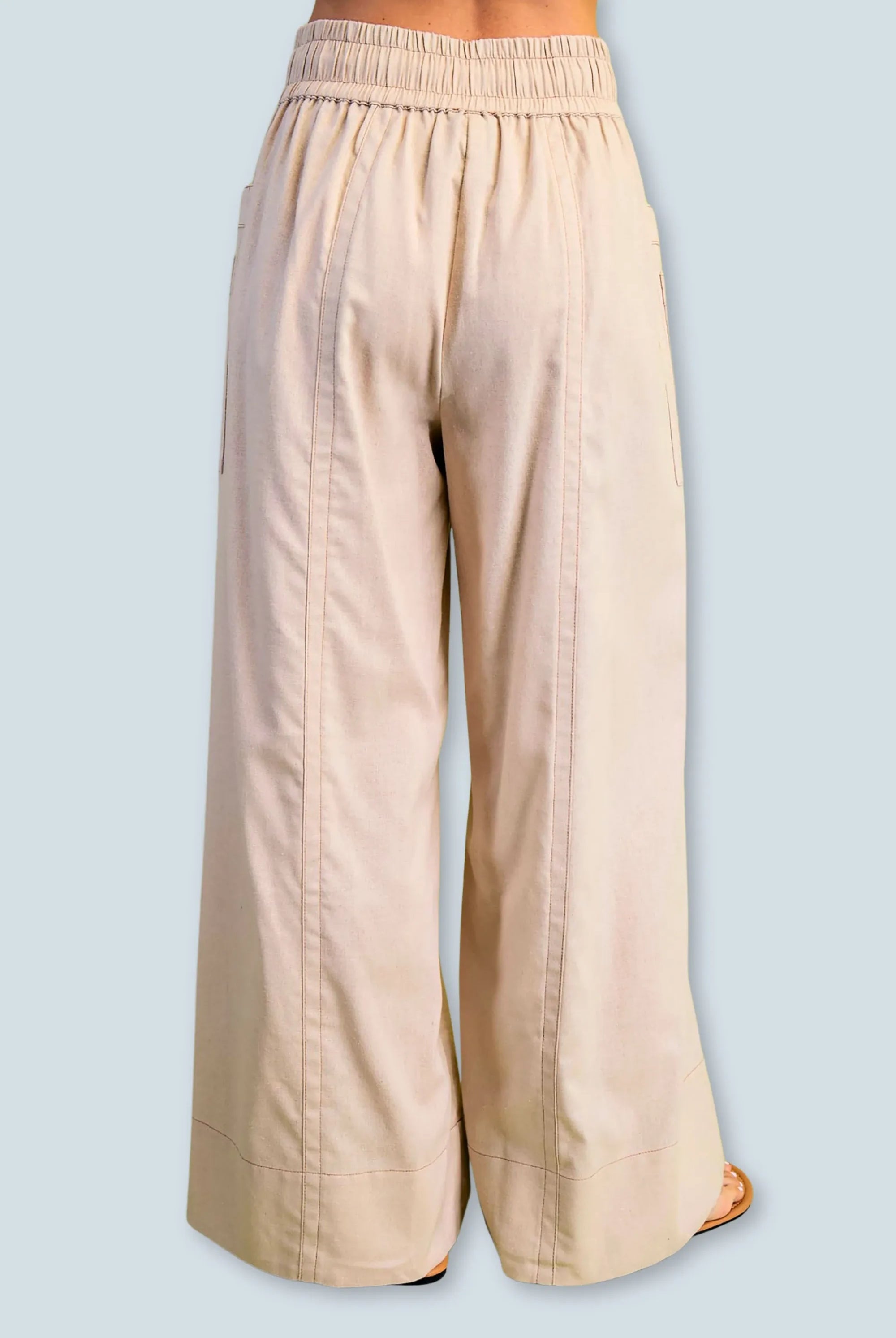 eBoutike Bottom Linen Wide Leg Pants