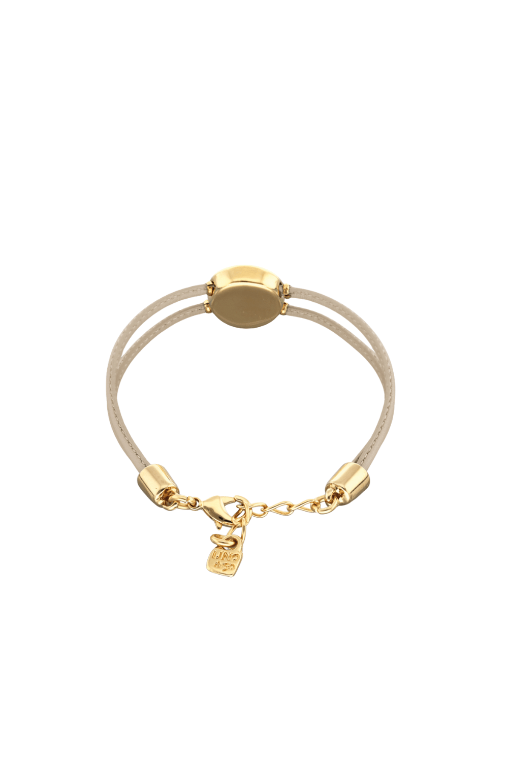 UNOde50 Bracelet Double leather birthstone bracelet with eye