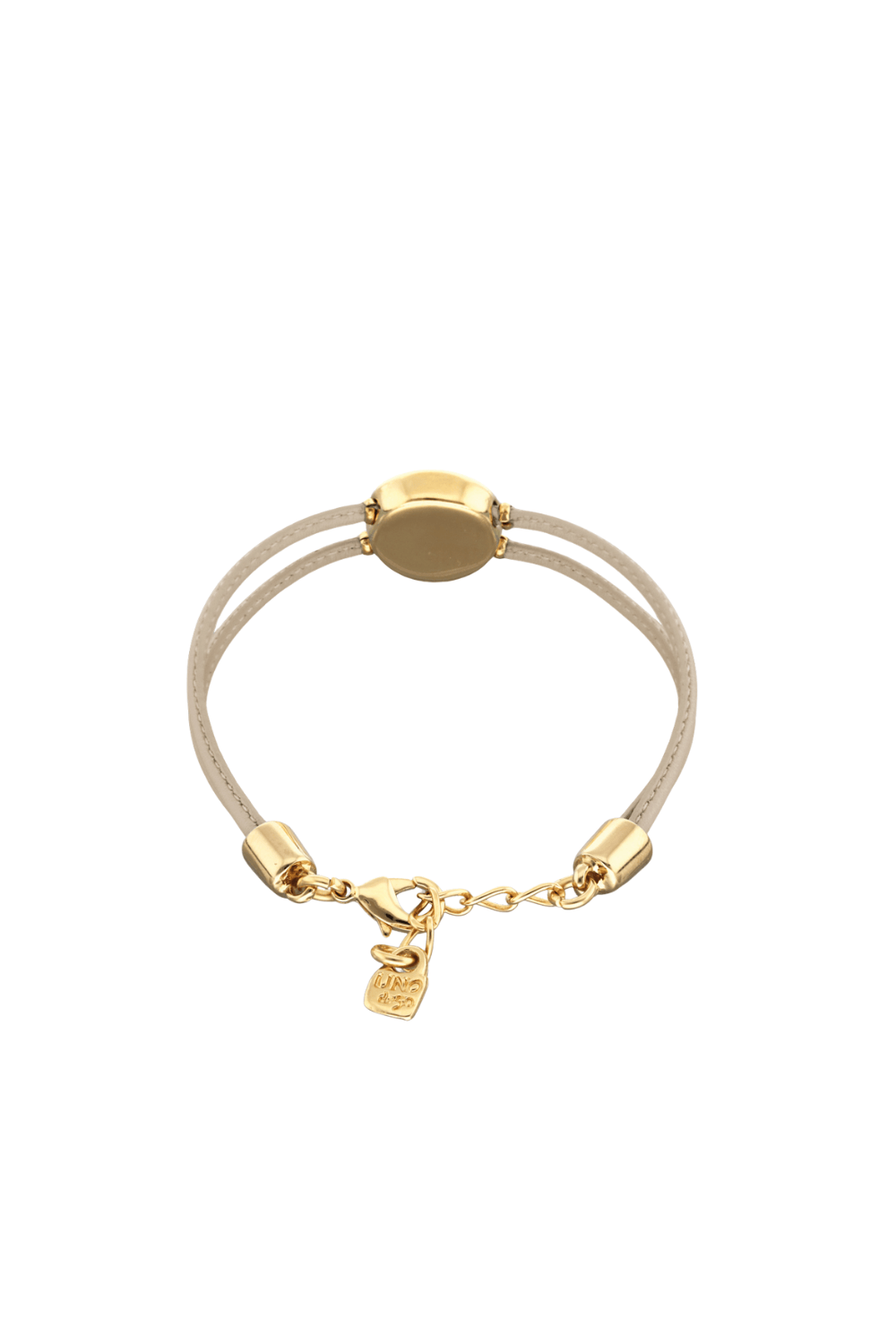 UNOde50 Bracelet Double leather birthstone bracelet with eye