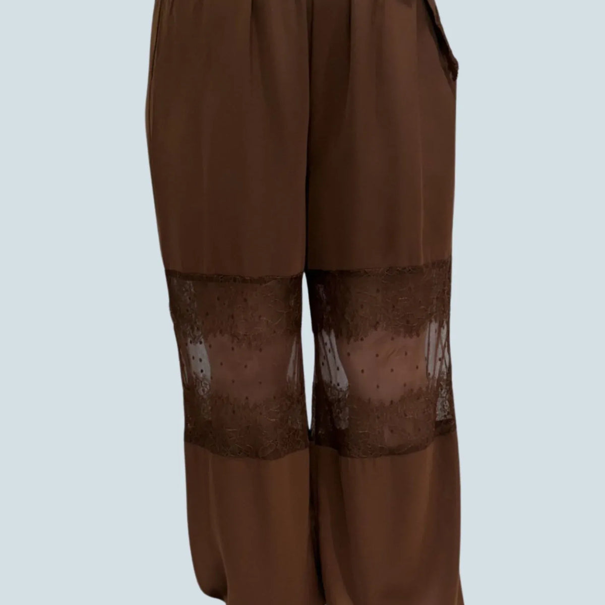eBoutike Bottom Satin Balloon Pants Brown / S