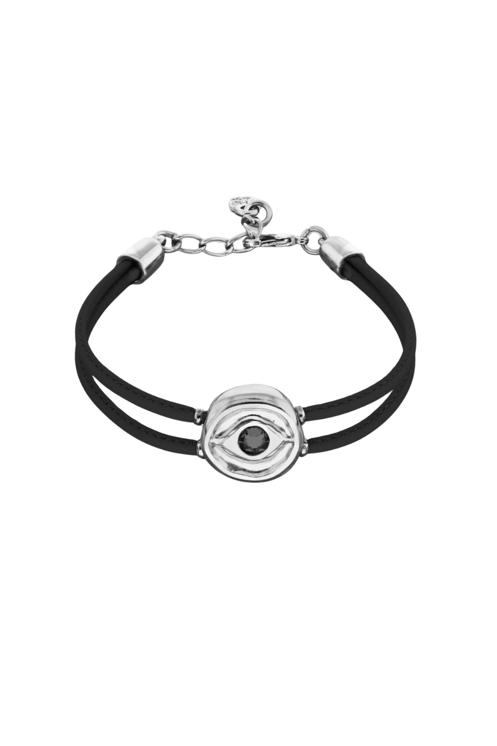 UNOde50 Bracelet Double leather birthstone bracelet with eye