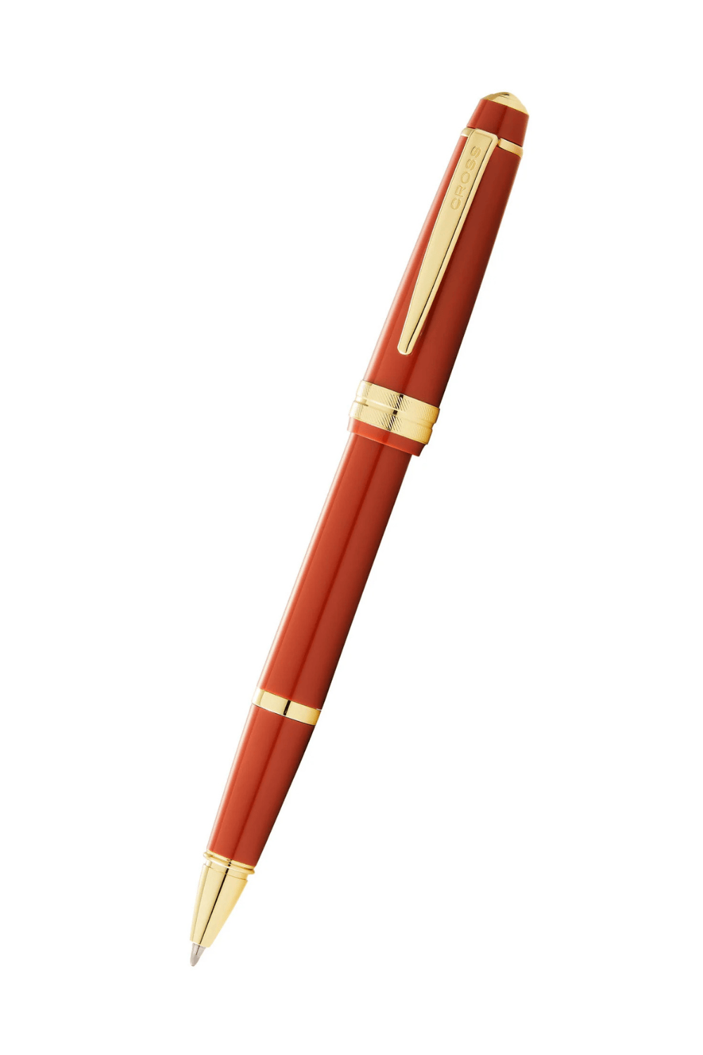 Cross Pen Bailey Light Ballpoint Pen - Amber Resin with Gold Plated Trim