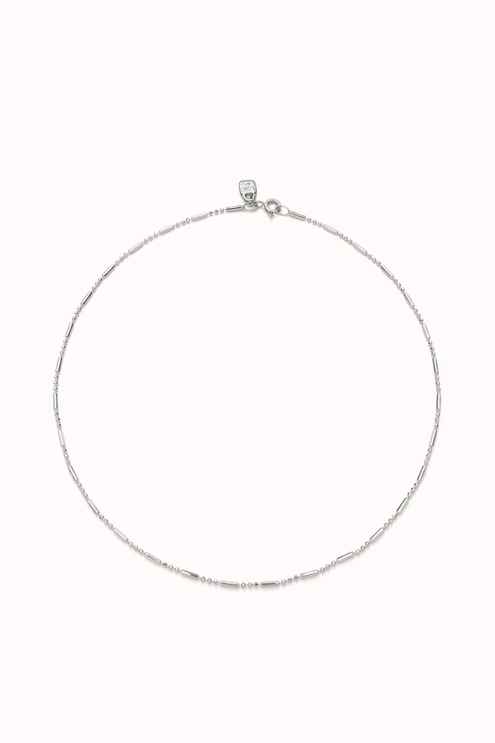 UNOde50 Necklace Sterling silver-plated short chain.