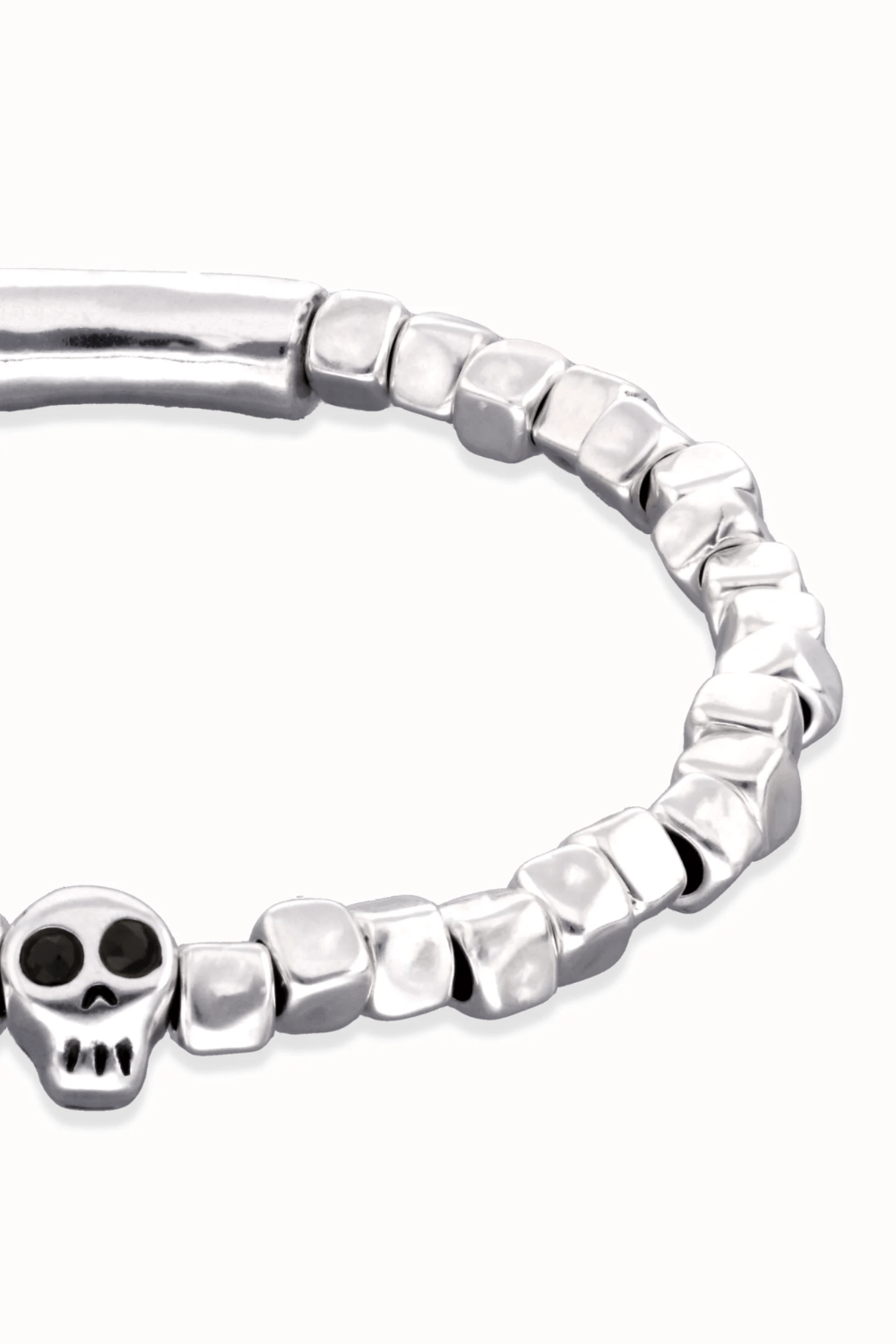 UNOde50 Bracelet Beaded stretch bracelet with a skull