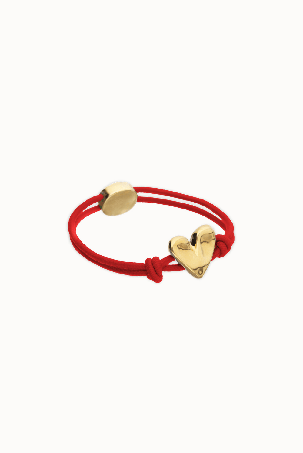 UNOde50 Bracelet Red elastic thread bracelet with heart