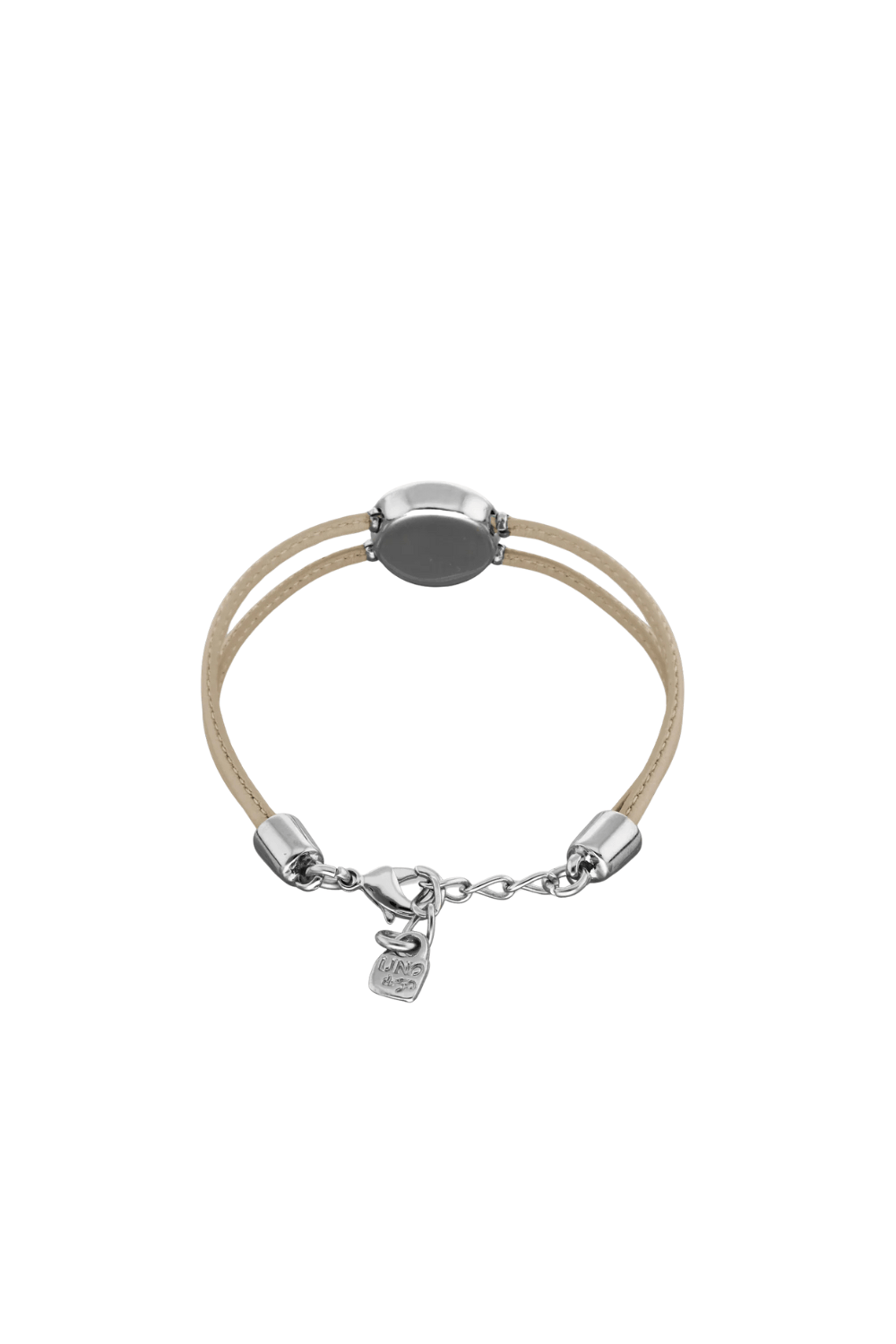 UNOde50 Bracelet Double leather birthstone bracelet with eye