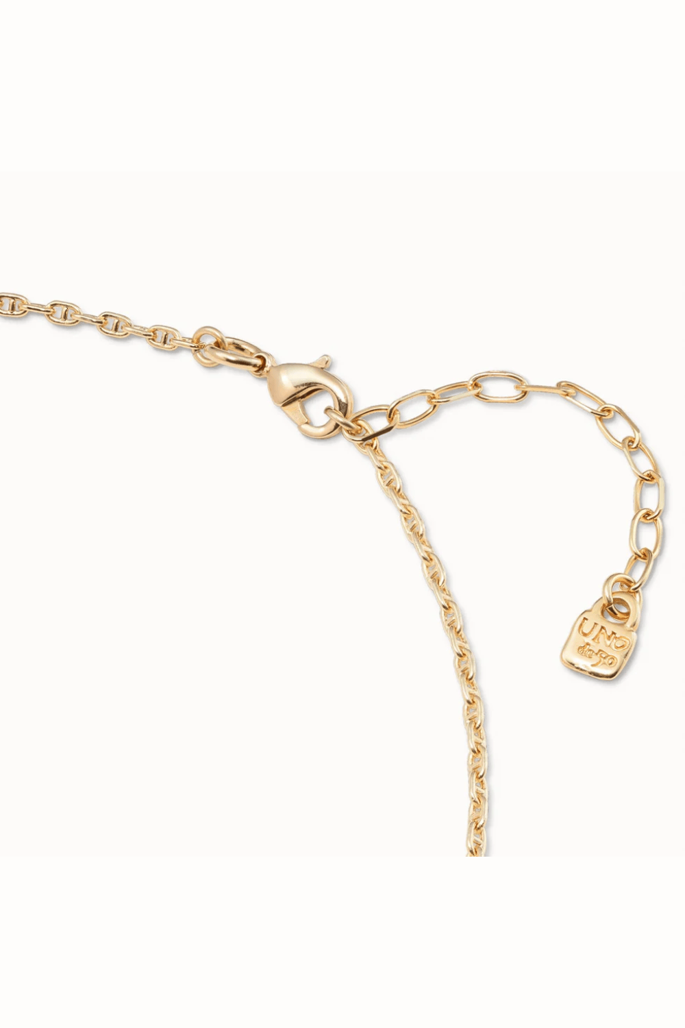 UNOde50 Necklace 18K gold-plated short link chain 5