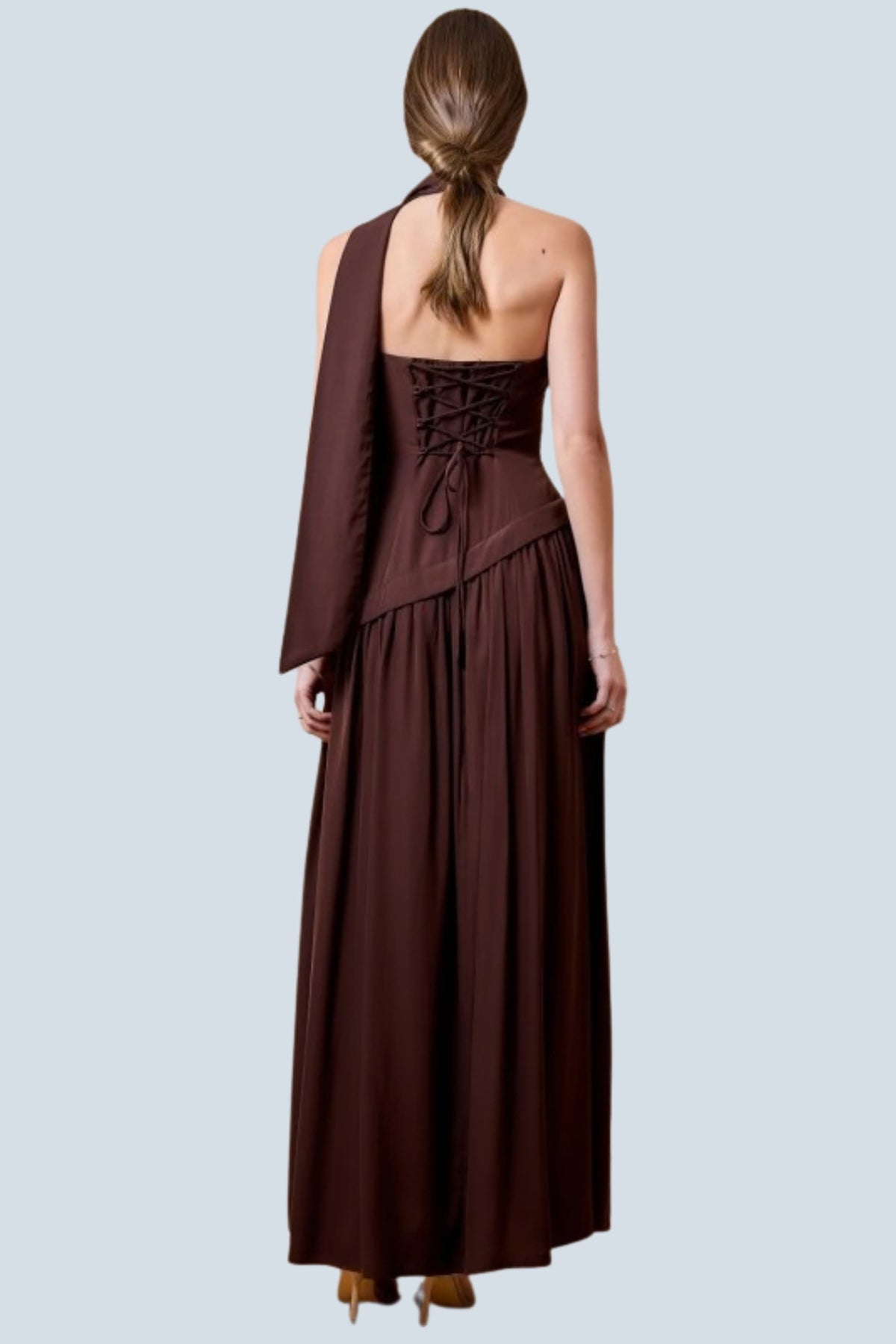 eBoutike Dress Asymmetrical Drop Waist Midi Maxi Dress