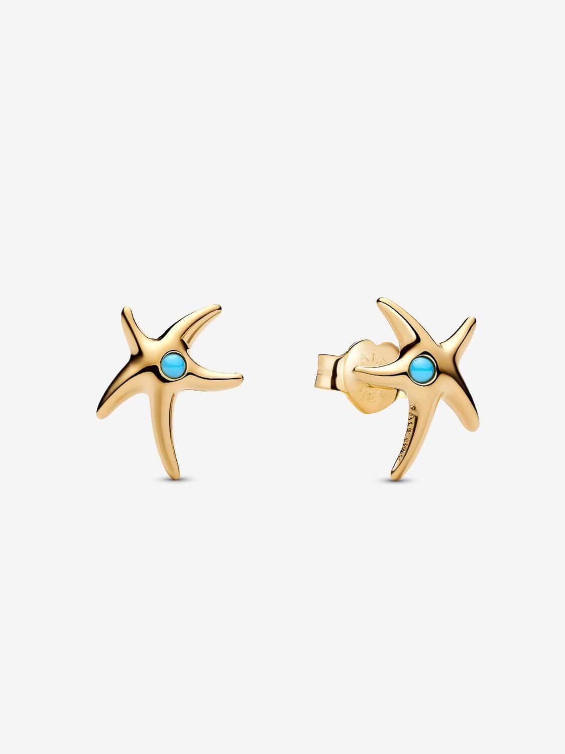 Pandora Earrings 263820C01 Starfish Rippled Ear Cuff 14k gold plating