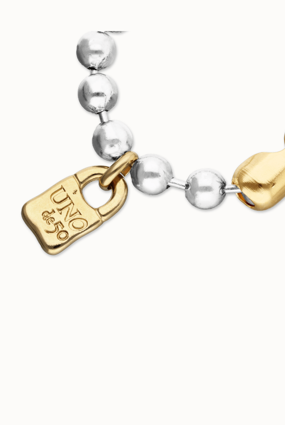 UNOde50 Bracelet Bead bracelet with padlock and clasp