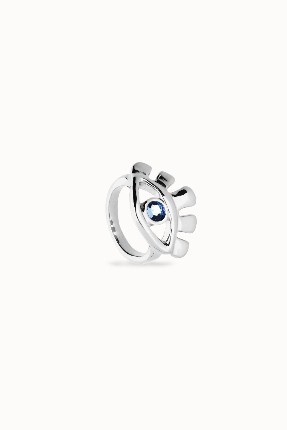 UNOde50 Ring Eye-shaped ring with faceted crystal