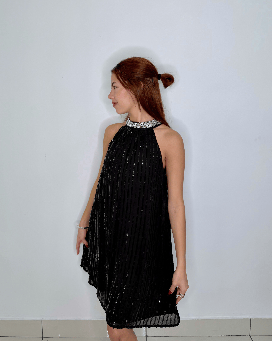 eBoutike Dress Black Sequin Mini Dress