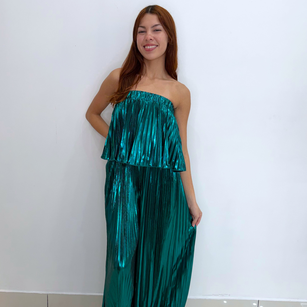 Pleated Tube Jumpsuit