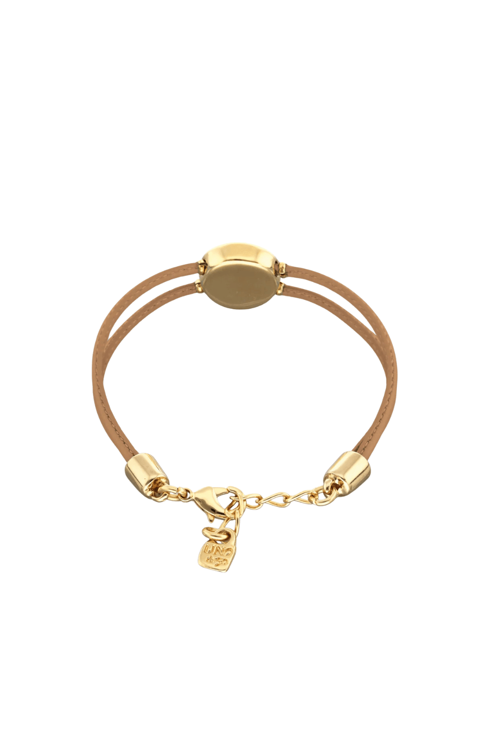 UNOde50 Bracelet Double leather birthstone bracelet with eye