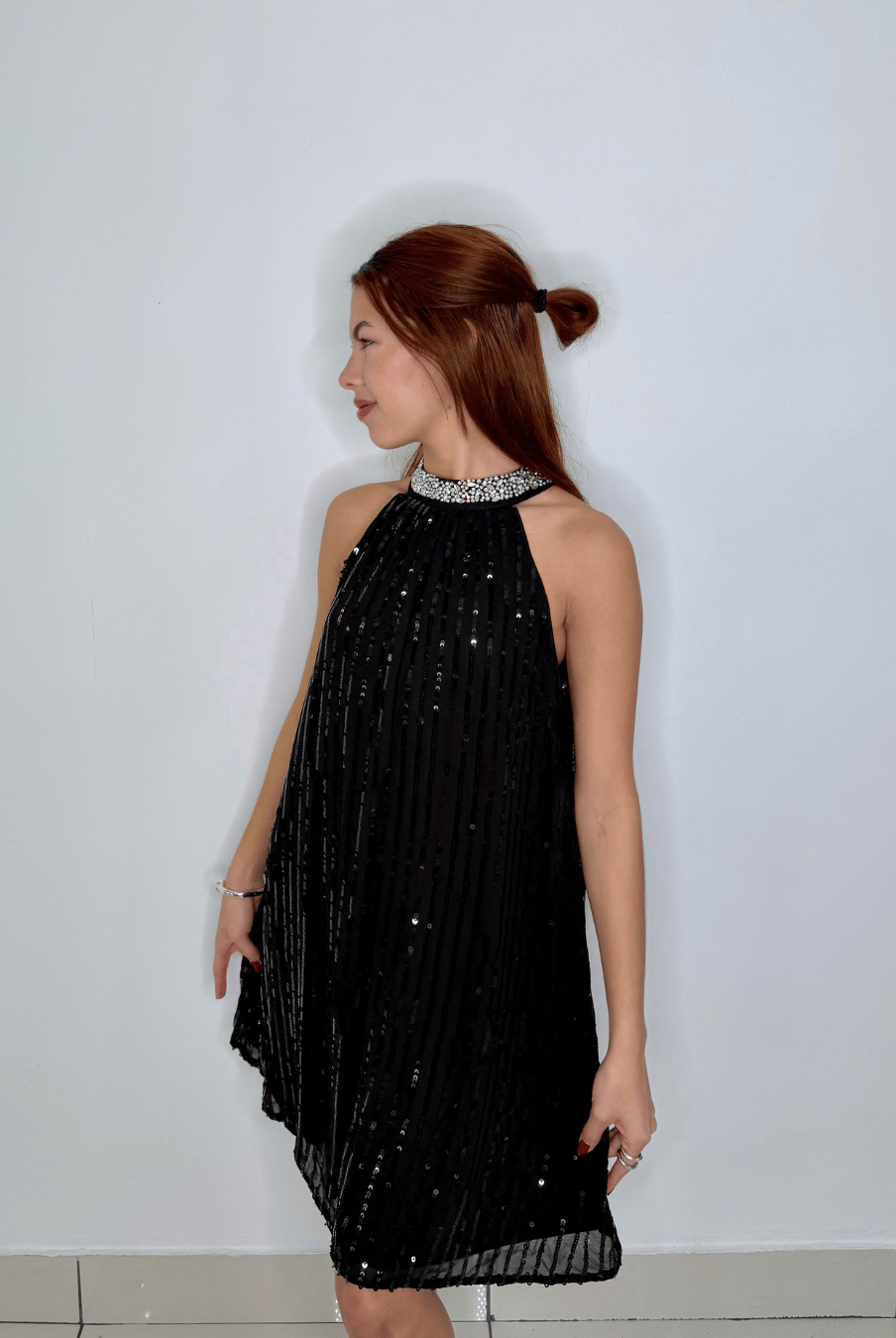 eBoutike Dress Black Sequin Mini Dress