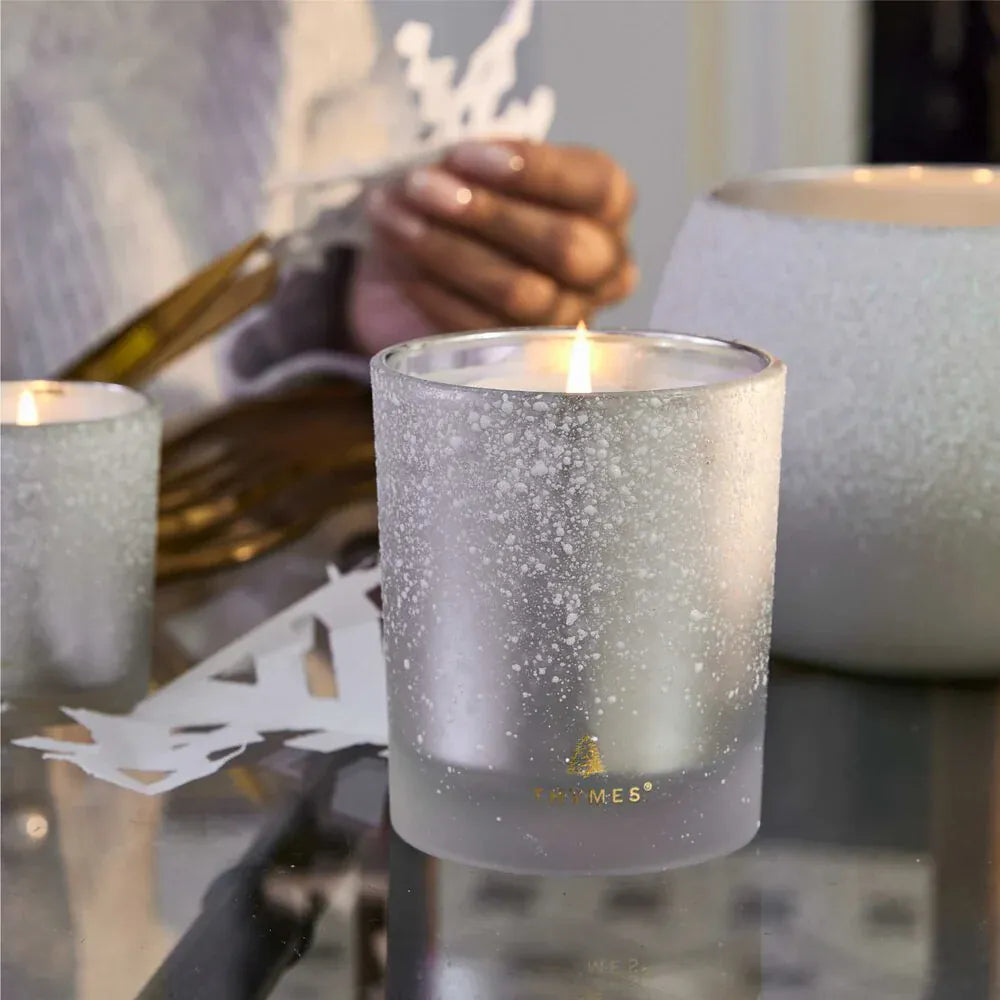 Thymes Fragrance Frasier Fir Flocked 6.5 oz Poured Candle
