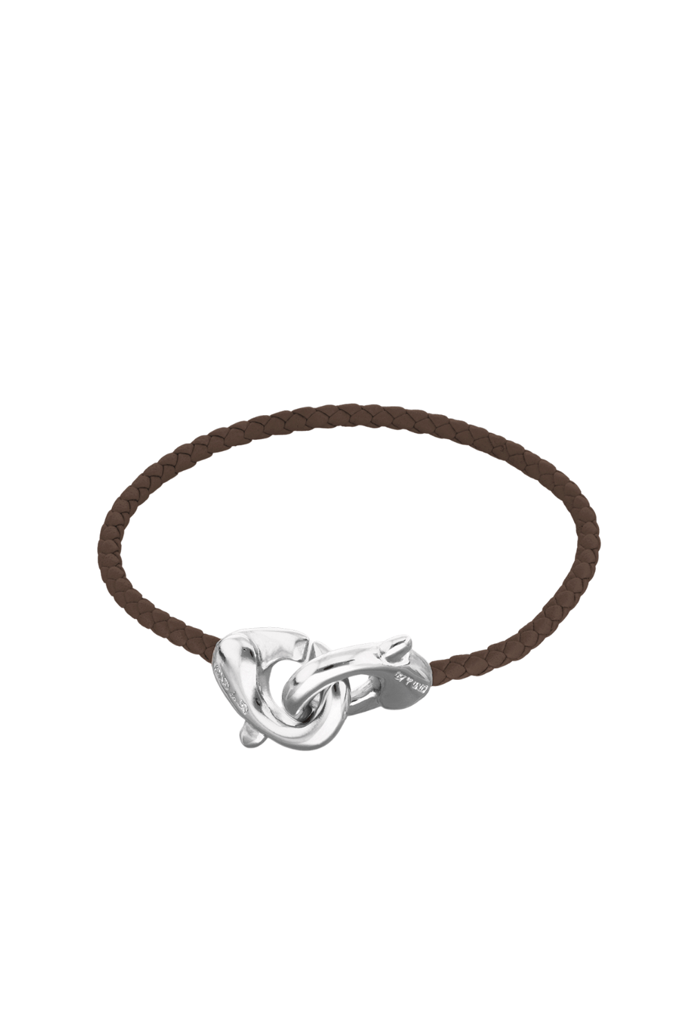 UNOde50 Bracelet Leather bracelet with interlocking carabiner