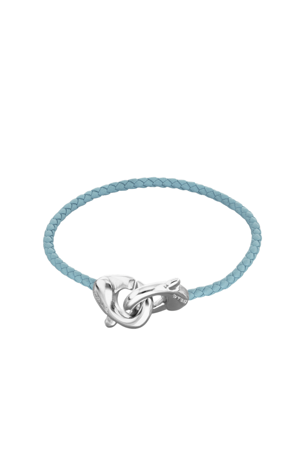UNOde50 Bracelet Leather bracelet with interlocking carabiner