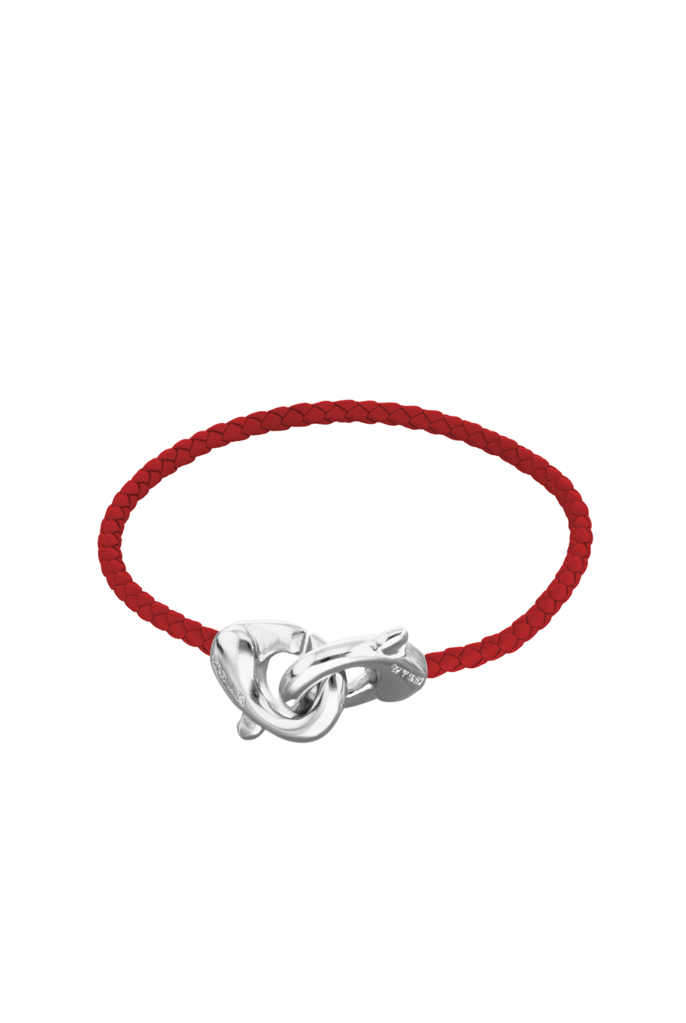 UNOde50 Bracelet Leather bracelet with interlocking carabiner