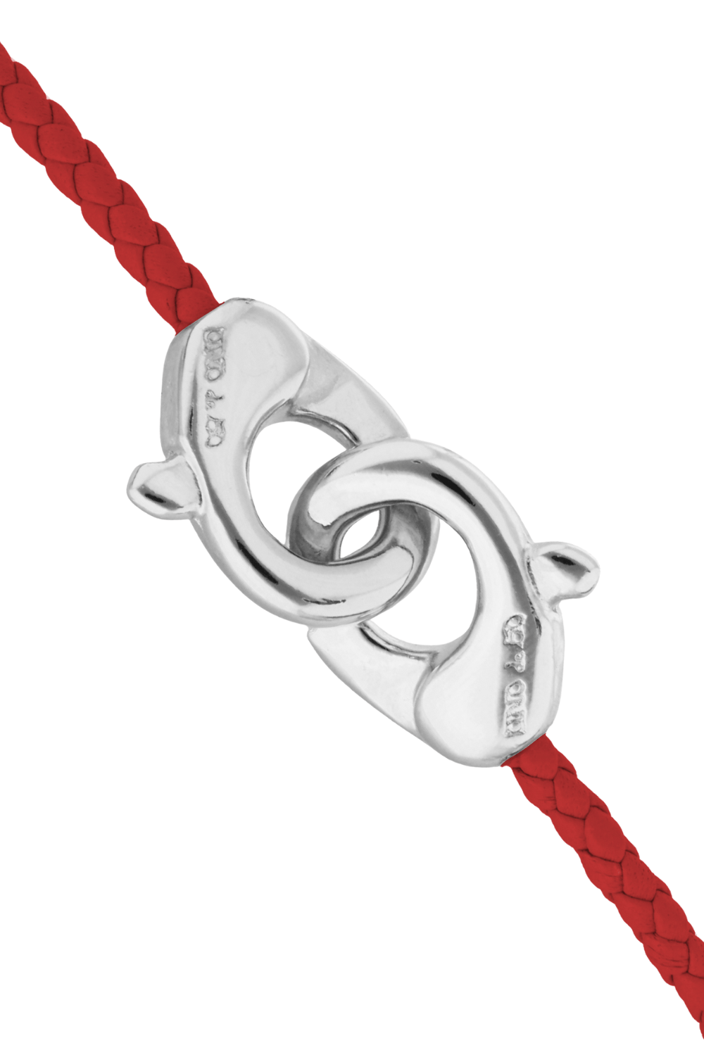 UNOde50 Bracelet Leather bracelet with interlocking carabiner