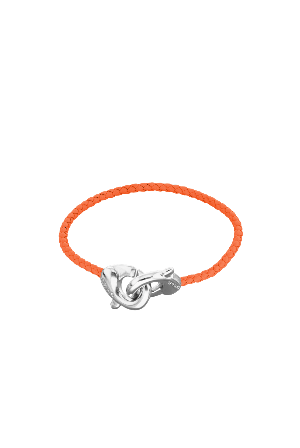 UNOde50 Bracelet Leather bracelet with interlocking carabiner