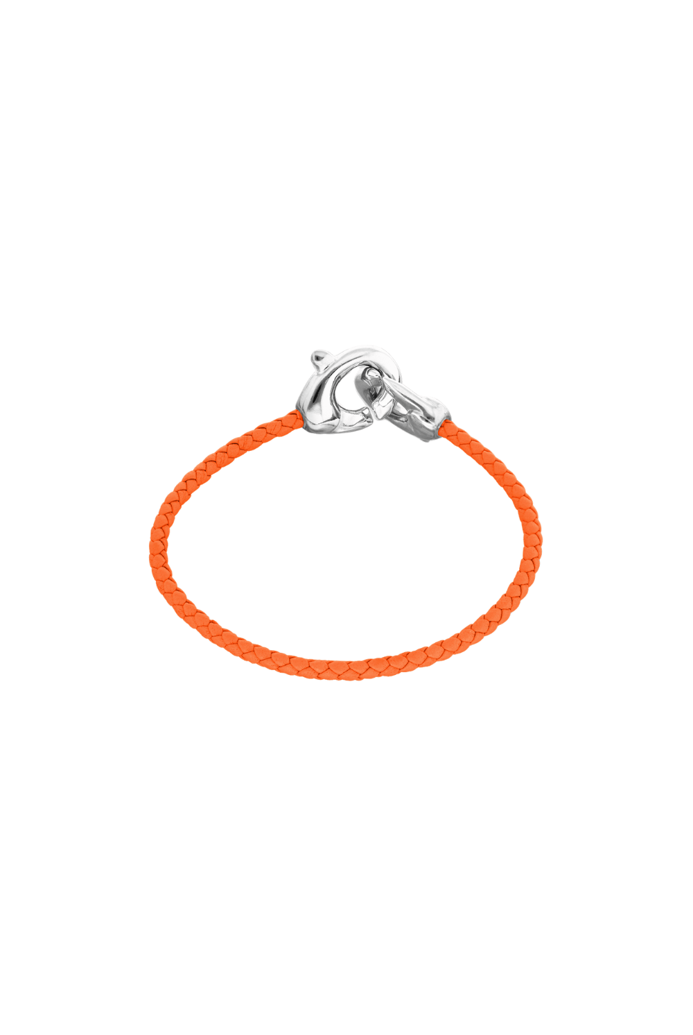 UNOde50 Bracelet Leather bracelet with interlocking carabiner