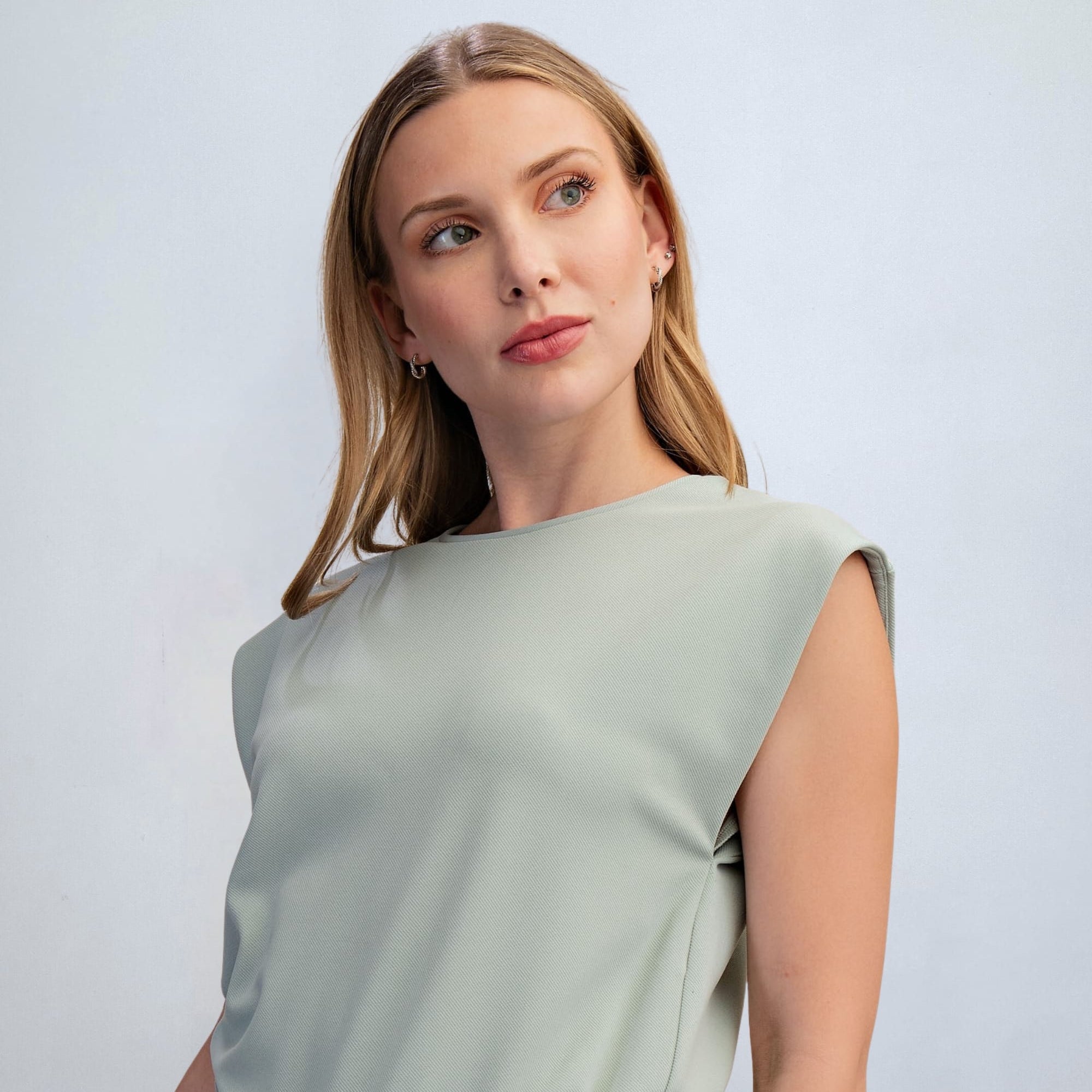 eBoutike Top Round Neck Drop-shoulder