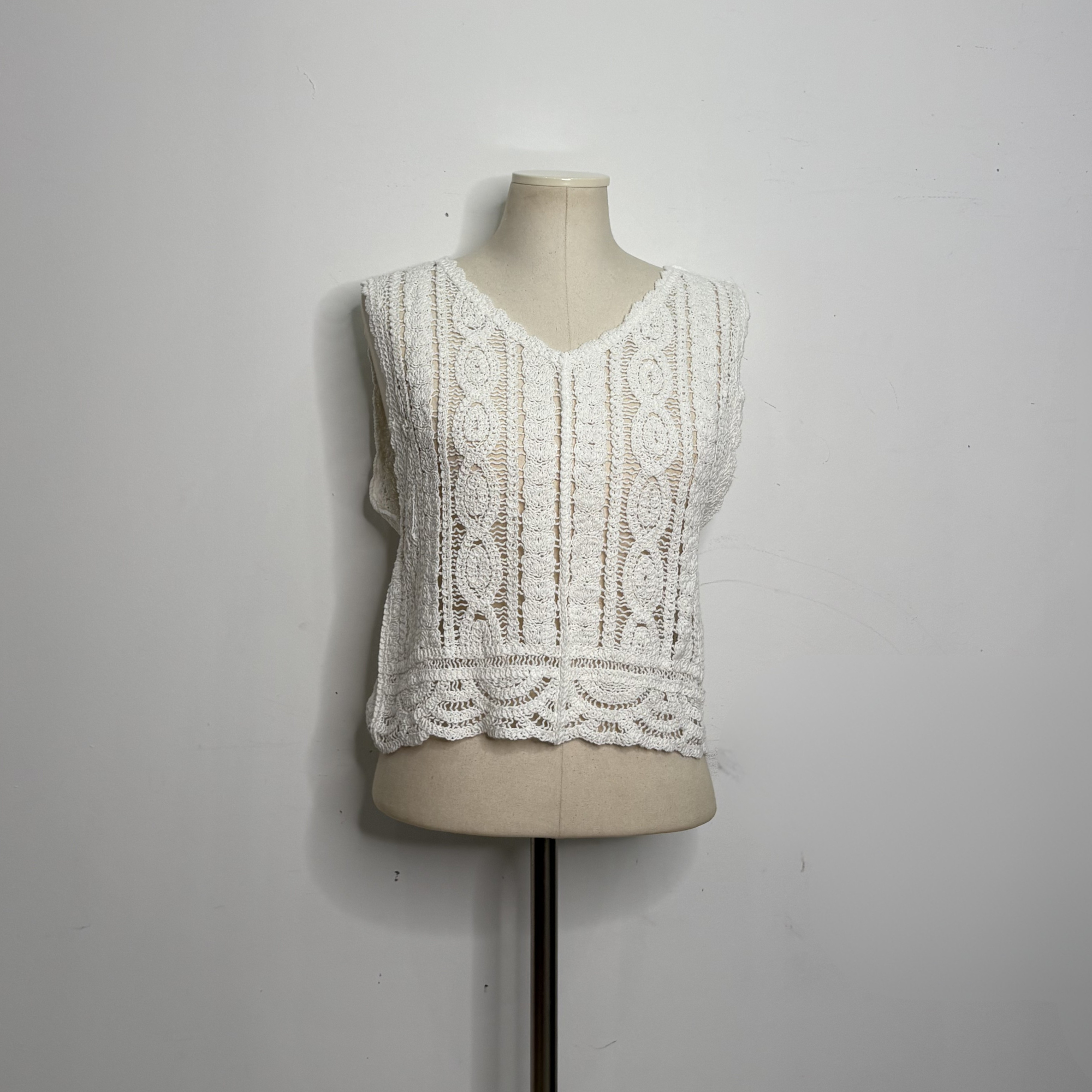V-Neck Crochet Top