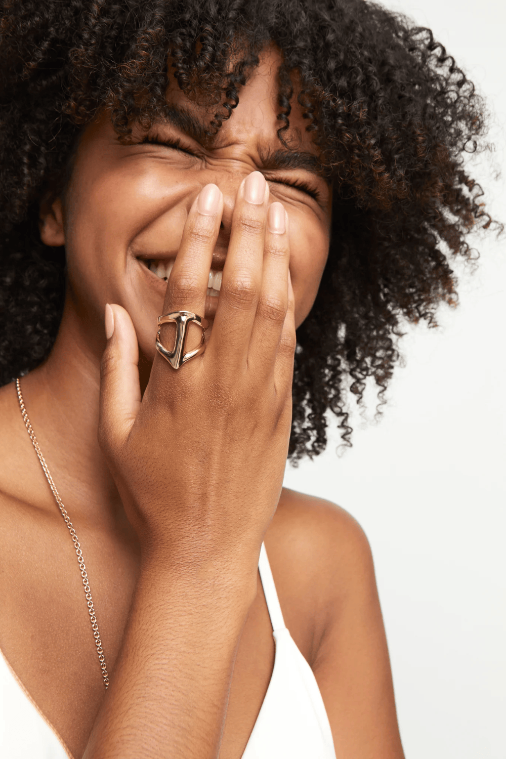UNOde50 Ring 18K gold-plated ring with the shape of a manta ray