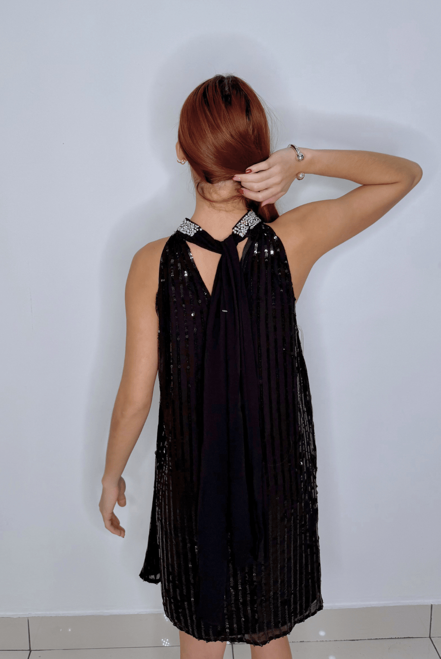 eBoutike Dress Black Sequin Mini Dress