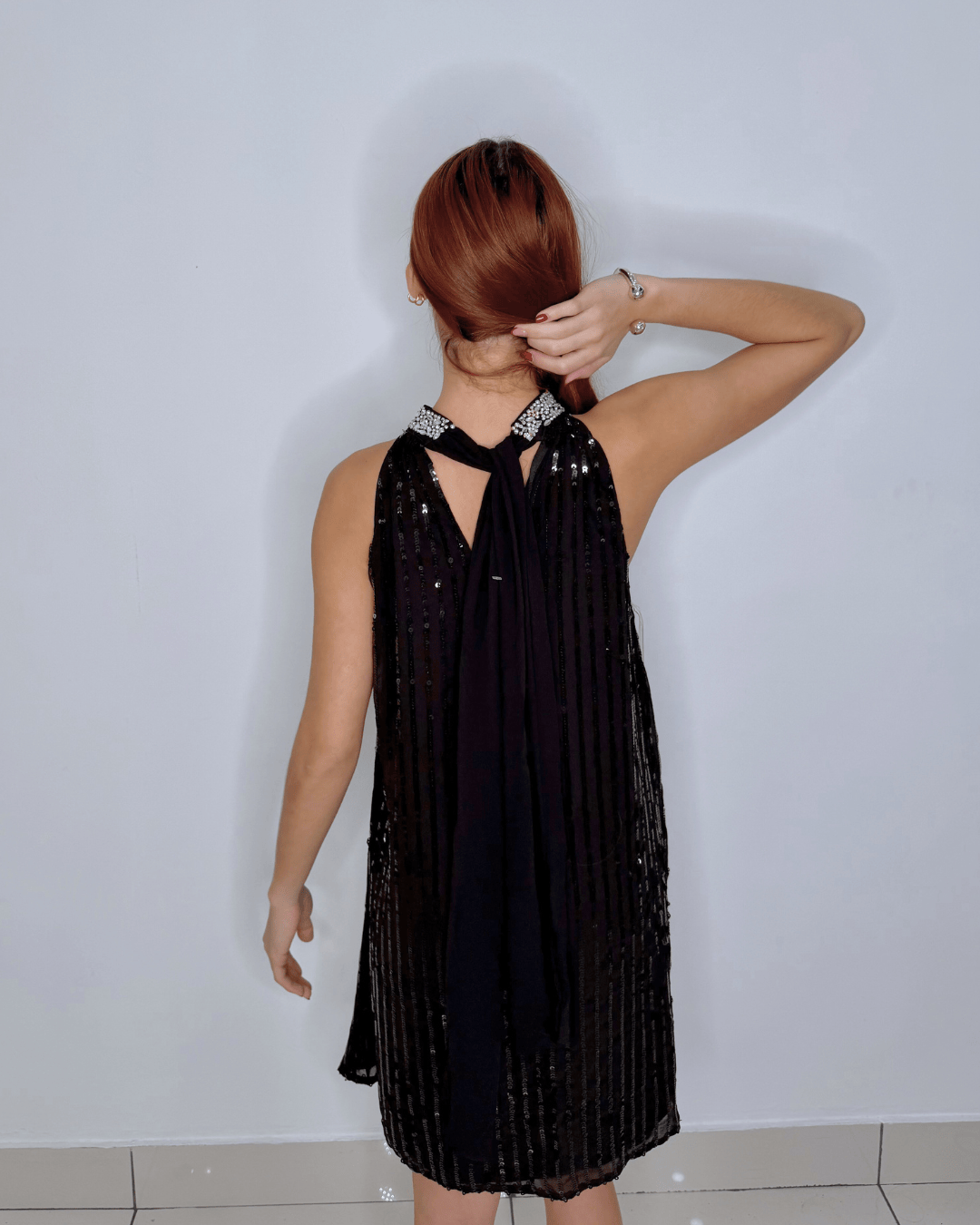 eBoutike Dress Black Sequin Mini Dress