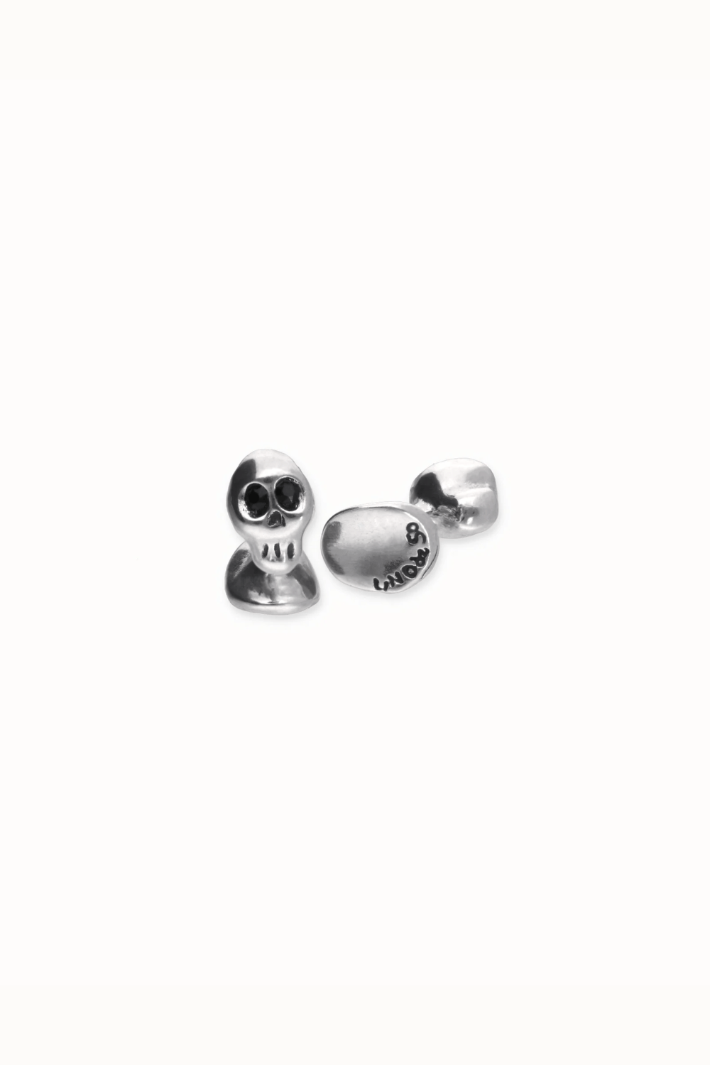 UNOde50 Charms & Pendants Cufflinks with faceted skull-shaped crystals