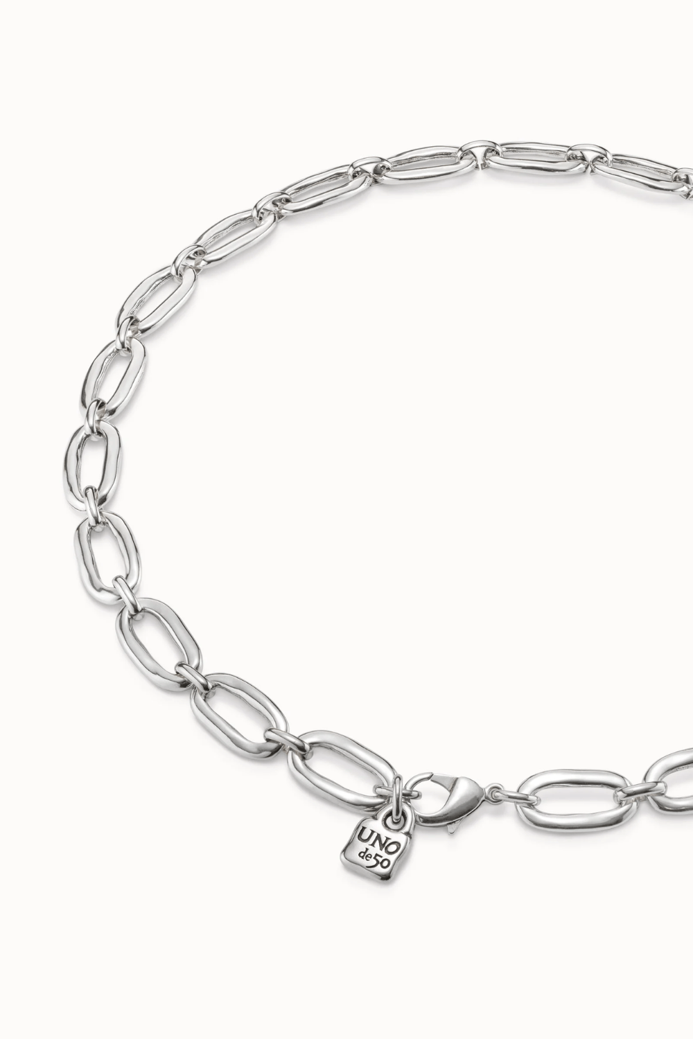 UNOde50 Necklace Sterling silver-plated links necklace