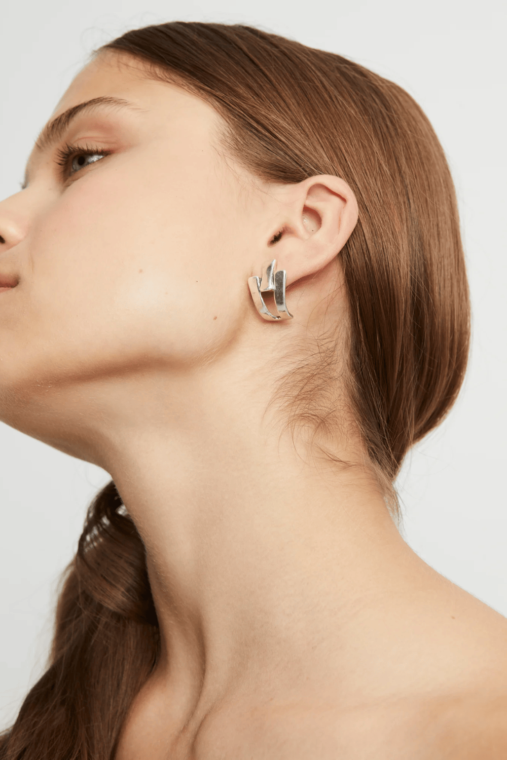 UNOde50 Earring Triple-Curve Stud Earrings