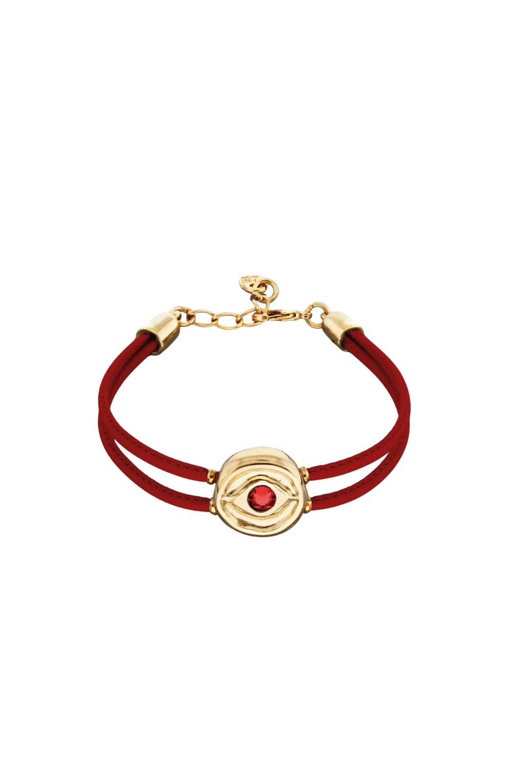 UNOde50 Bracelet Double leather birthstone bracelet with eye