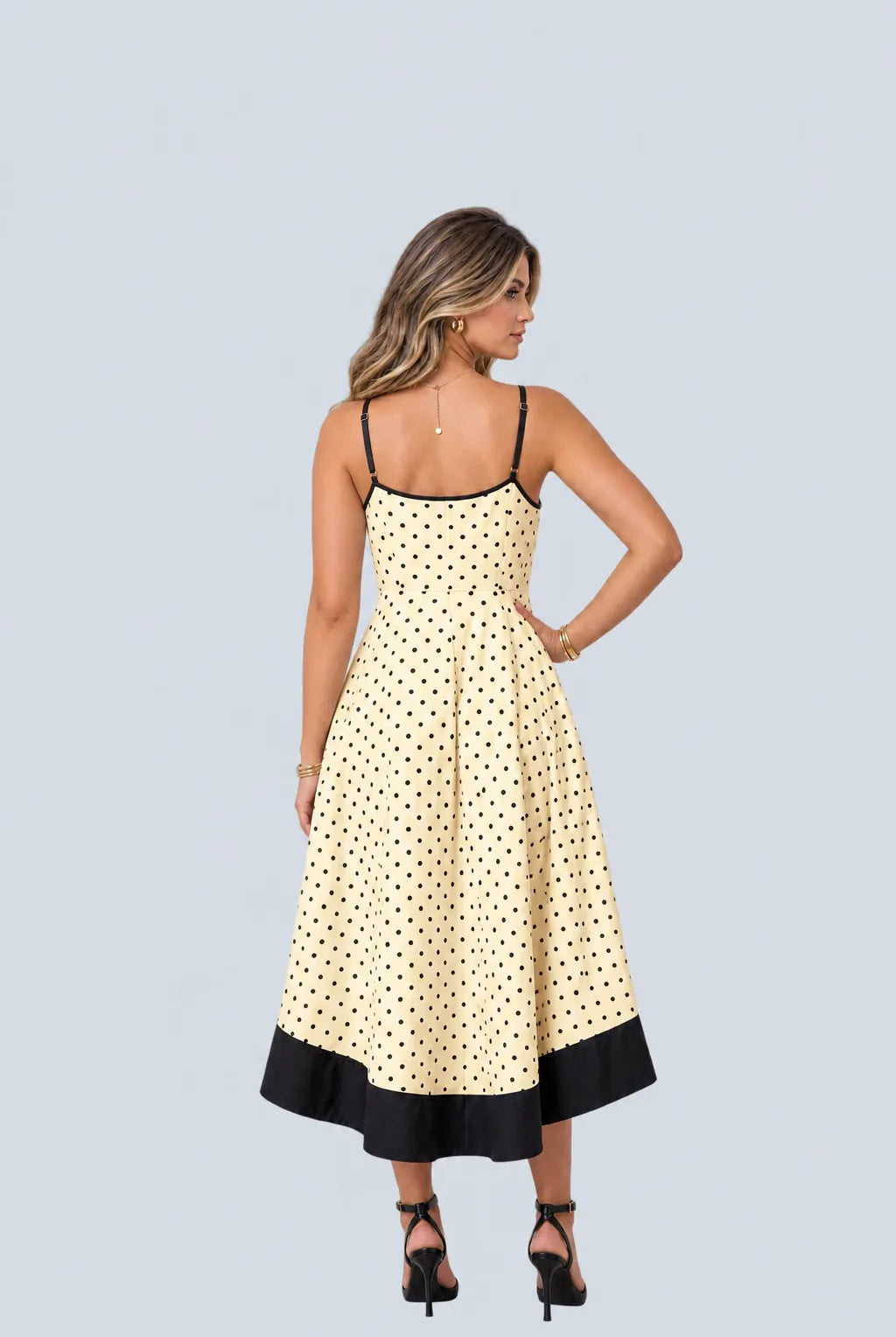 eBoutike Dress Polka Dot Midi Dress