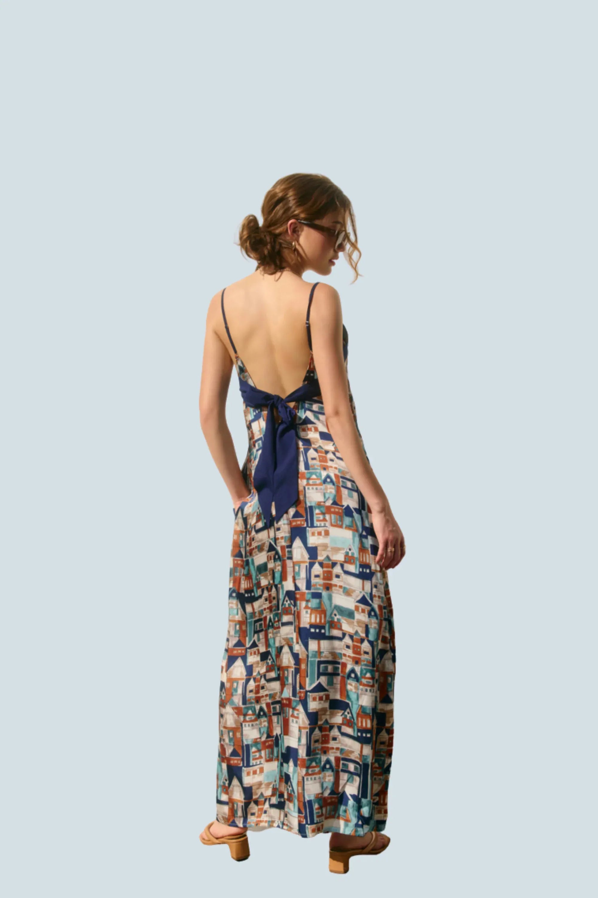 éBoutiké Jumpsuit Tie Back Detail Jumpsuit