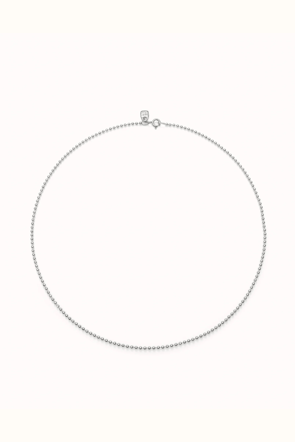 UNOde50 Necklace Sterling silver-plated short chain with beads