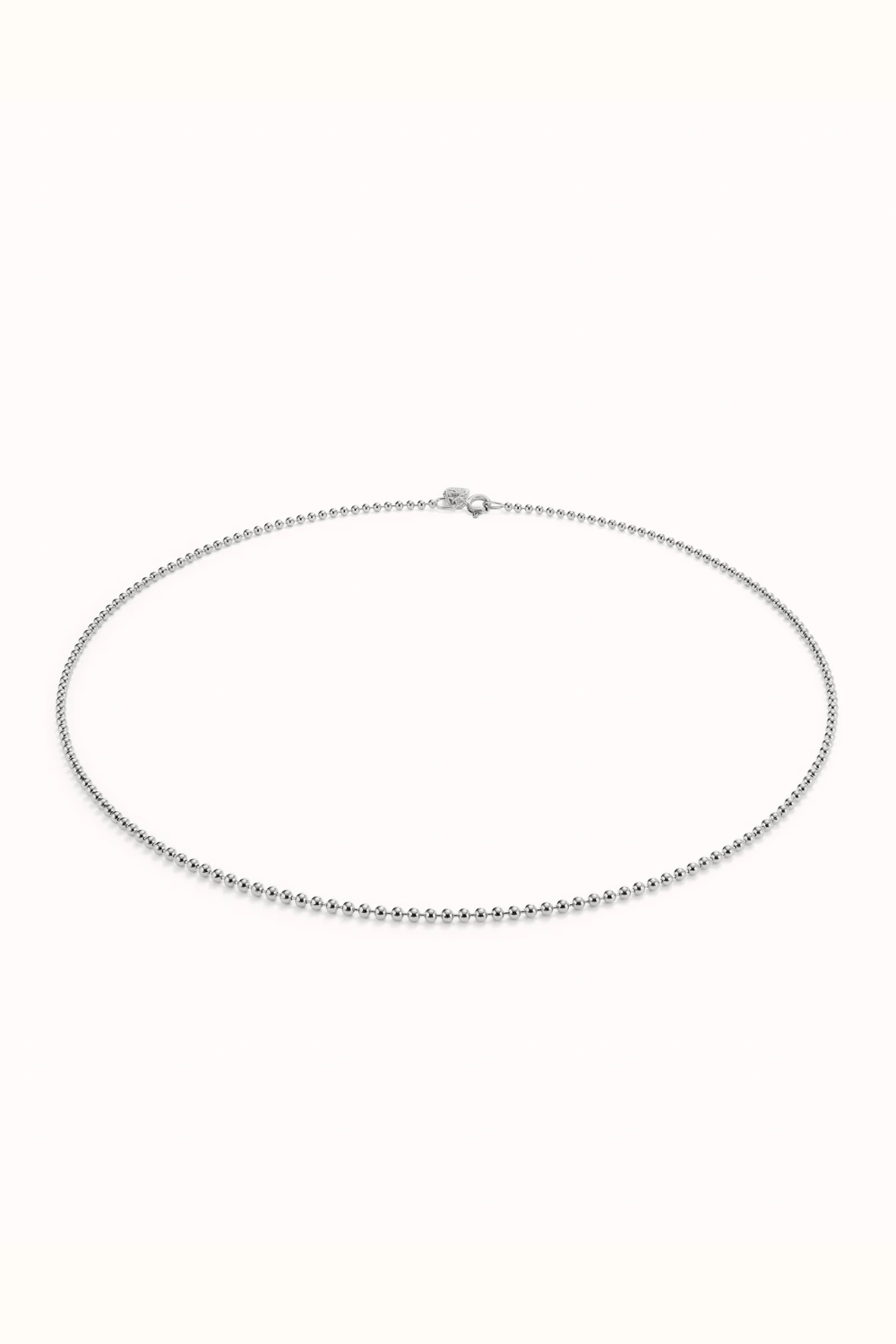 UNOde50 Necklace Sterling silver-plated short chain with beads