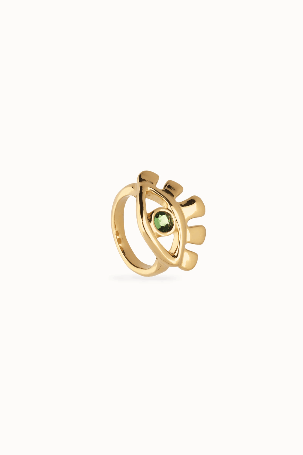 UNOde50 Ring Eye-shaped ring with faceted crystal