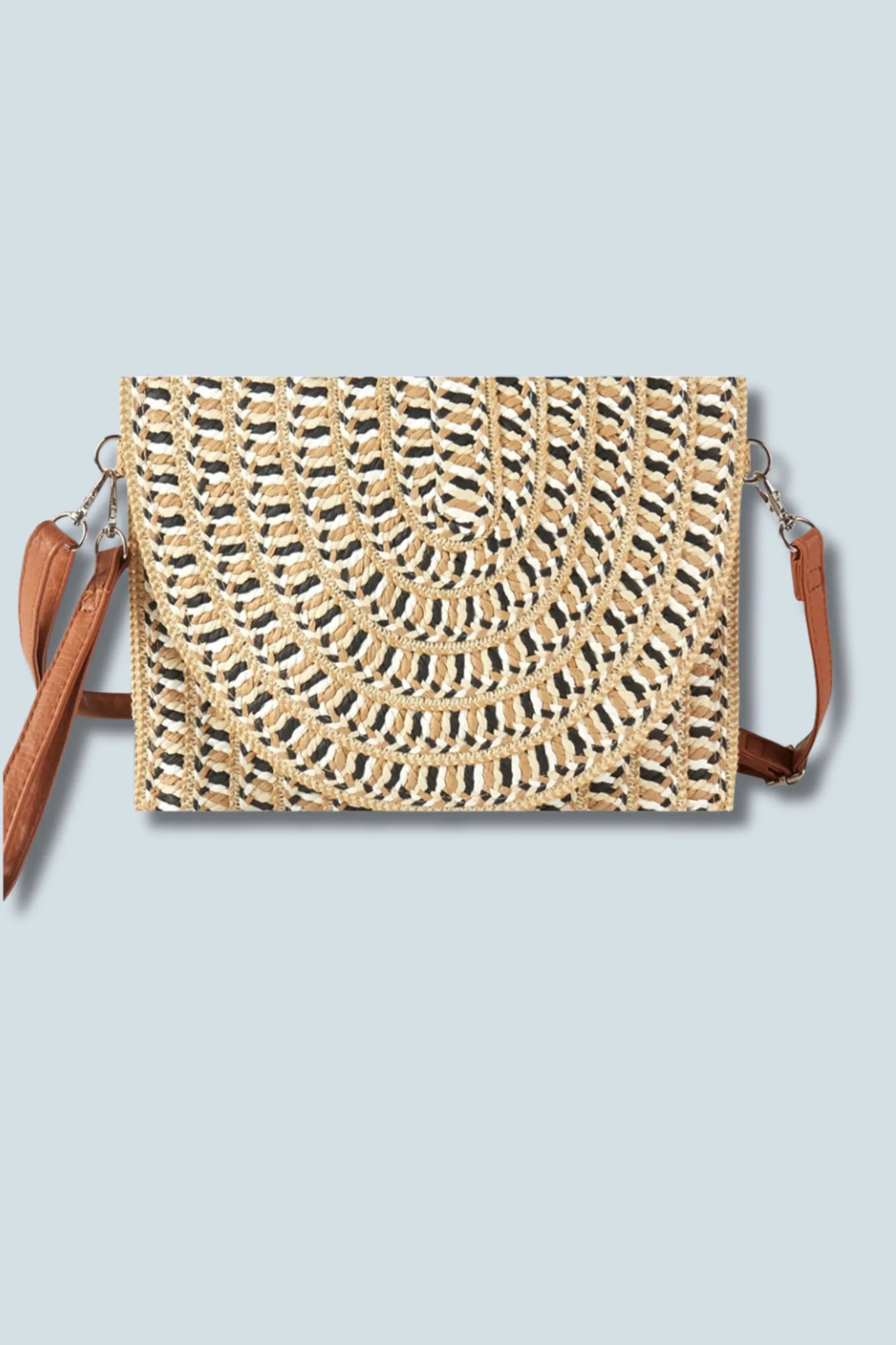 eBoutike Handbag Multi Color Straw Clutch Bag / Crossbody Bag