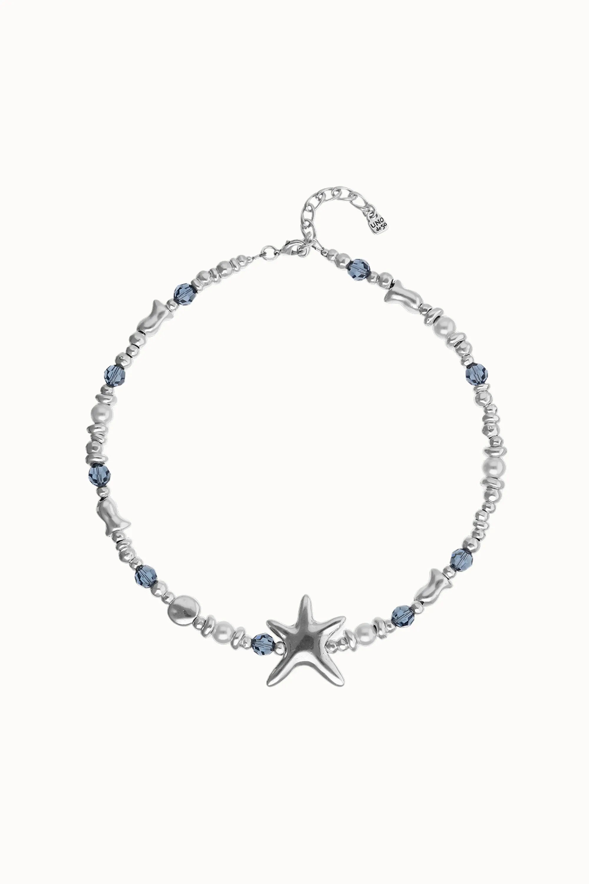 UNOde50 Necklace Starblue Necklace with crystals and big starfish