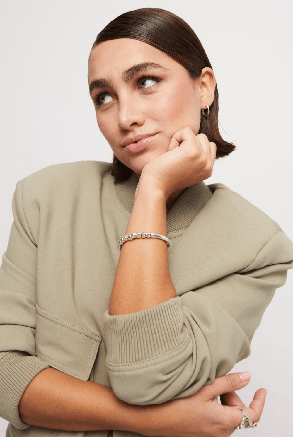 UNOde50 Bracelet Sterling silver-plated bracelet with tubular piece