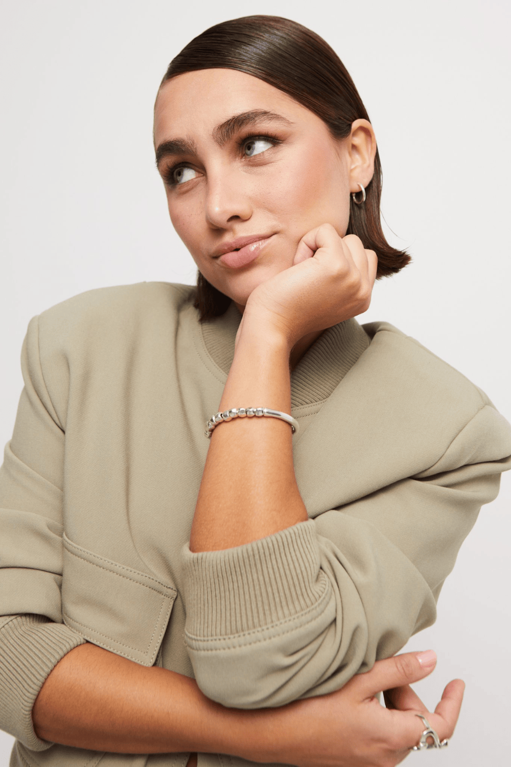 UNOde50 Bracelet Sterling silver-plated bracelet with tubular piece