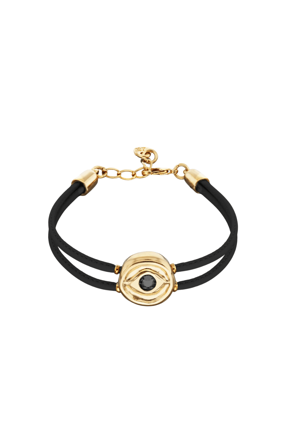 UNOde50 Bracelet Double leather birthstone bracelet with eye